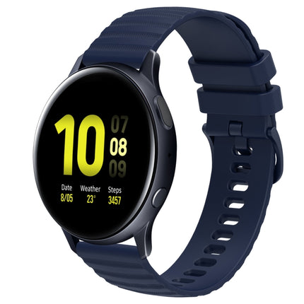 20mm Wavy Dot Pattern Solid Color Silicone Watch Band