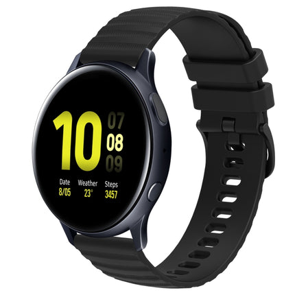 20mm Wavy Dot Pattern Solid Color Silicone Watch Band