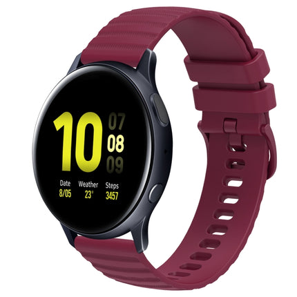 20mm Wavy Dot Pattern Solid Color Silicone Watch Band