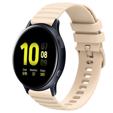 20mm Wavy Dot Pattern Solid Color Silicone Watch Band