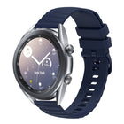 22mm Wavy Dot Pattern Solid Color Silicone Watch Band