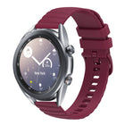 22mm Wavy Dot Pattern Solid Color Silicone Watch Band