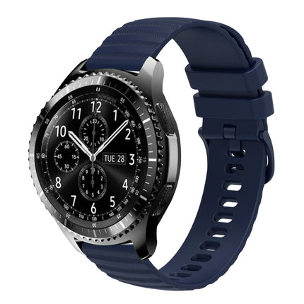 22mm Wavy Dot Pattern Solid Color Silicone Watch Band