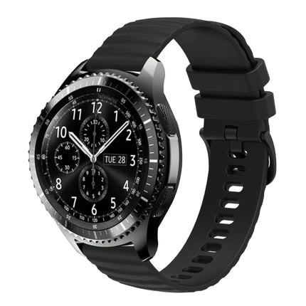 22mm Wavy Dot Pattern Solid Color Silicone Watch Band