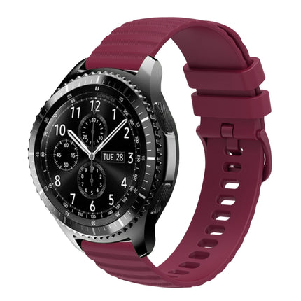 22mm Wavy Dot Pattern Solid Color Silicone Watch Band