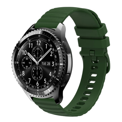 22mm Wavy Dot Pattern Solid Color Silicone Watch Band