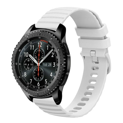 22mm Wavy Dot Pattern Solid Color Silicone Watch Band