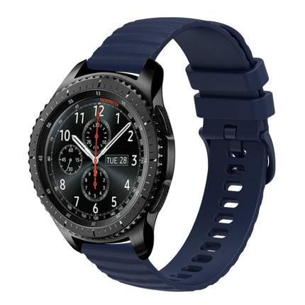 22mm Wavy Dot Pattern Solid Color Silicone Watch Band