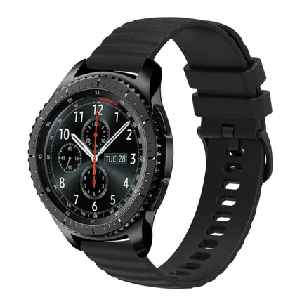 22mm Wavy Dot Pattern Solid Color Silicone Watch Band