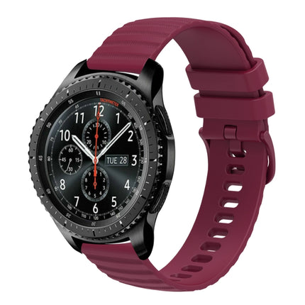 22mm Wavy Dot Pattern Solid Color Silicone Watch Band