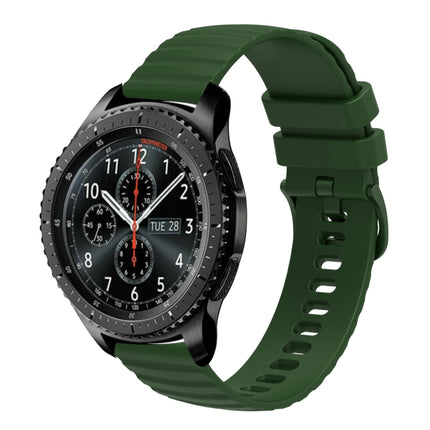 22mm Wavy Dot Pattern Solid Color Silicone Watch Band