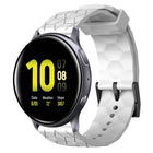20mm Football Pattern Solid Color Silicone Watch Band, For Samsung Galaxy Watch Active 2 44mm, For Samsung Galaxy Watch 42mm - DealBuddy