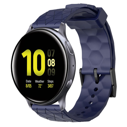 20mm Football Pattern Solid Color Silicone Watch Band