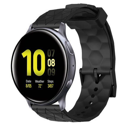 20mm Football Pattern Solid Color Silicone Watch Band