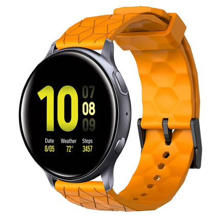 20mm Football Pattern Solid Color Silicone Watch Band