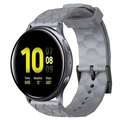 20mm Football Pattern Solid Color Silicone Watch Band
