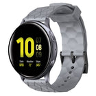 20mm Football Pattern Solid Color Silicone Watch Band
