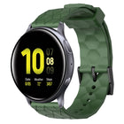 20mm Football Pattern Solid Color Silicone Watch Band