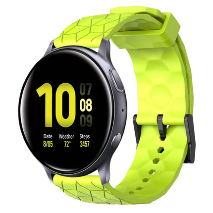 20mm Football Pattern Solid Color Silicone Watch Band, For Samsung Galaxy Watch Active 2 44mm, For Samsung Galaxy Watch 42mm - DealBuddy