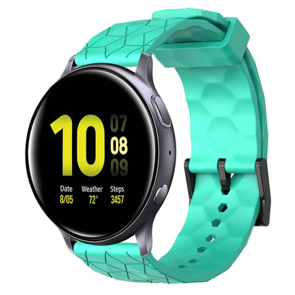 20mm Football Pattern Solid Color Silicone Watch Band