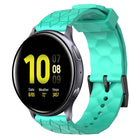 20mm Football Pattern Solid Color Silicone Watch Band