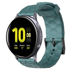 20mm Football Pattern Solid Color Silicone Watch Band