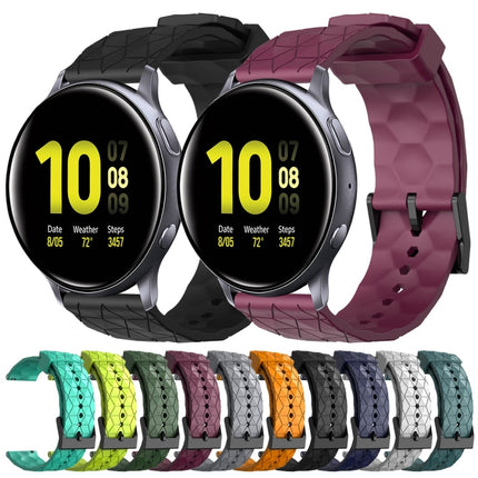 20mm Football Pattern Solid Color Silicone Watch Band, For Samsung Galaxy Watch Active 2 44mm, For Samsung Galaxy Watch 42mm - DealBuddy