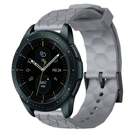 20mm Football Pattern Solid Color Silicone Watch Band