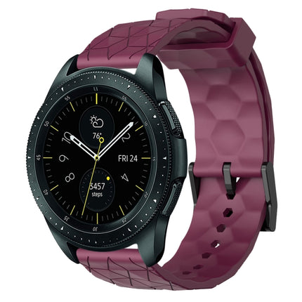 20mm Football Pattern Solid Color Silicone Watch Band