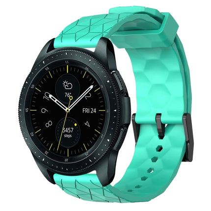20mm Football Pattern Solid Color Silicone Watch Band