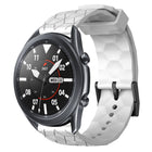 22mm Football Pattern Solid Color Silicone Watch Band
