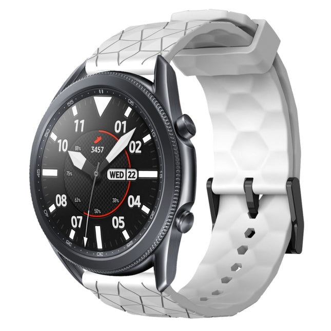 22mm Football Pattern Solid Color Silicone Watch Band