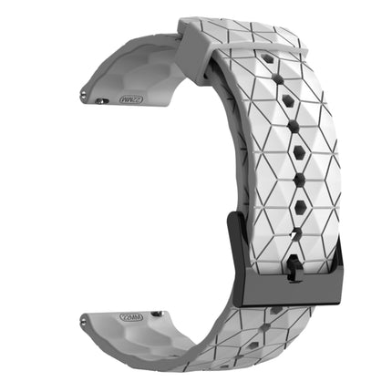 22mm Football Pattern Solid Color Silicone Watch Band