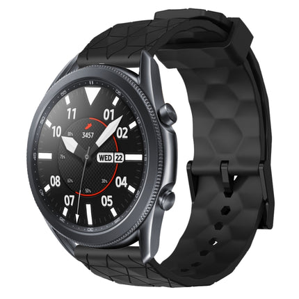 22mm Football Pattern Solid Color Silicone Watch Band