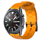22mm Football Pattern Solid Color Silicone Watch Band, For Samsung Galaxy Watch3 45mm, For Samsung Galaxy Watch 46mm, For Samsung Gear S3 Classic, For Samsung Gear S3 Frontier - DealBuddy