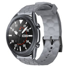 22mm Football Pattern Solid Color Silicone Watch Band, For Samsung Galaxy Watch3 45mm, For Samsung Galaxy Watch 46mm, For Samsung Gear S3 Classic, For Samsung Gear S3 Frontier - DealBuddy