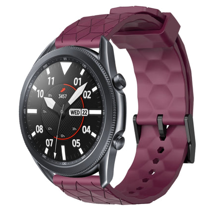 22mm Football Pattern Solid Color Silicone Watch Band