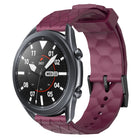 22mm Football Pattern Solid Color Silicone Watch Band