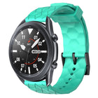 22mm Football Pattern Solid Color Silicone Watch Band, For Samsung Galaxy Watch3 45mm, For Samsung Galaxy Watch 46mm, For Samsung Gear S3 Classic, For Samsung Gear S3 Frontier - DealBuddy