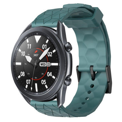 22mm Football Pattern Solid Color Silicone Watch Band