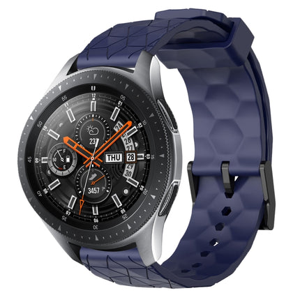22mm Football Pattern Solid Color Silicone Watch Band