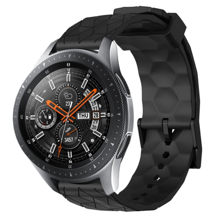 22mm Football Pattern Solid Color Silicone Watch Band