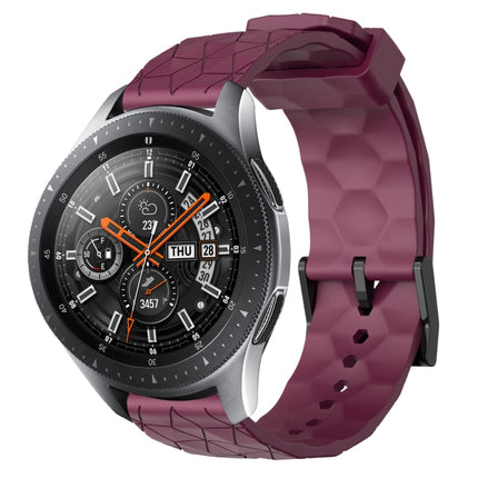 22mm Football Pattern Solid Color Silicone Watch Band