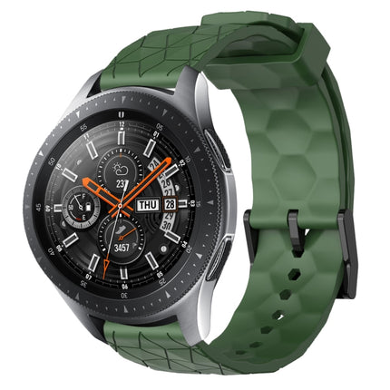22mm Football Pattern Solid Color Silicone Watch Band, For Samsung Galaxy Watch3 45mm, For Samsung Galaxy Watch 46mm, For Samsung Gear S3 Classic, For Samsung Gear S3 Frontier - DealBuddy