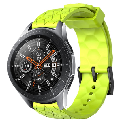 22mm Football Pattern Solid Color Silicone Watch Band