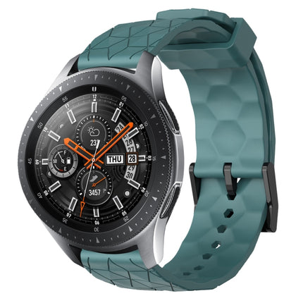 22mm Football Pattern Solid Color Silicone Watch Band, For Samsung Galaxy Watch3 45mm, For Samsung Galaxy Watch 46mm, For Samsung Gear S3 Classic, For Samsung Gear S3 Frontier - DealBuddy