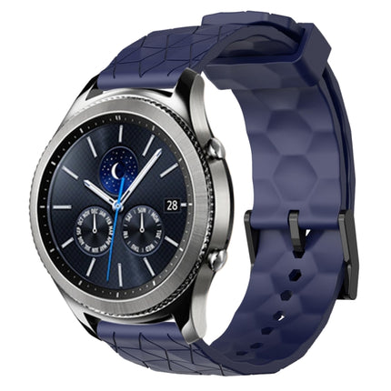 22mm Football Pattern Solid Color Silicone Watch Band