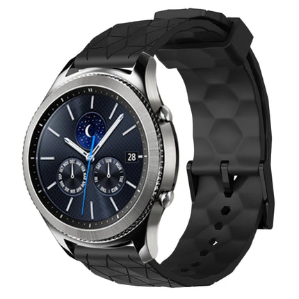 22mm Football Pattern Solid Color Silicone Watch Band, For Samsung Galaxy Watch3 45mm, For Samsung Galaxy Watch 46mm, For Samsung Gear S3 Classic, For Samsung Gear S3 Frontier - DealBuddy