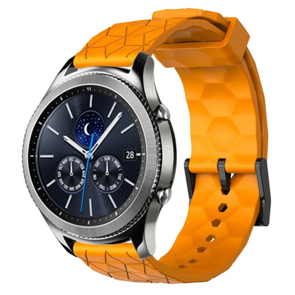 22mm Football Pattern Solid Color Silicone Watch Band