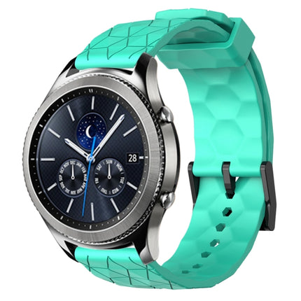 22mm Football Pattern Solid Color Silicone Watch Band